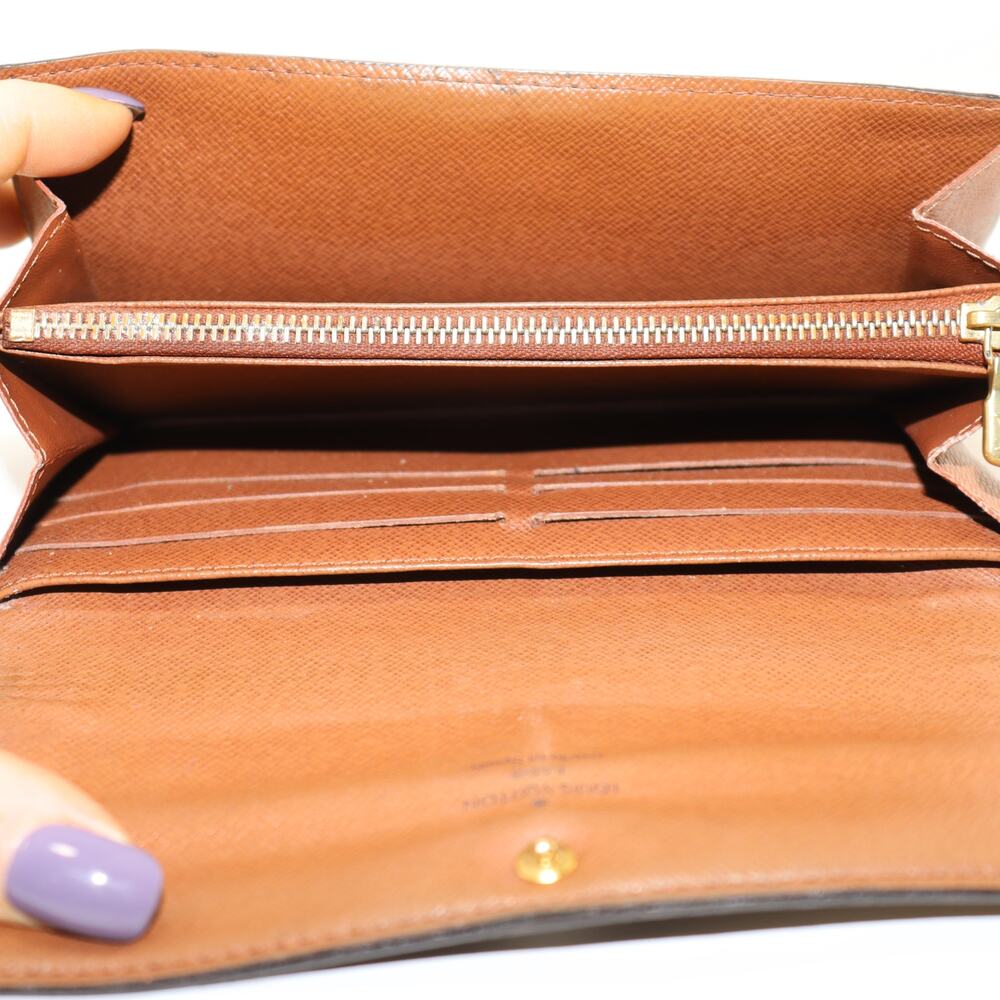 Louis Vuitton Monogram Sarah Long Wallet Restored Classic Ca5008 View 6